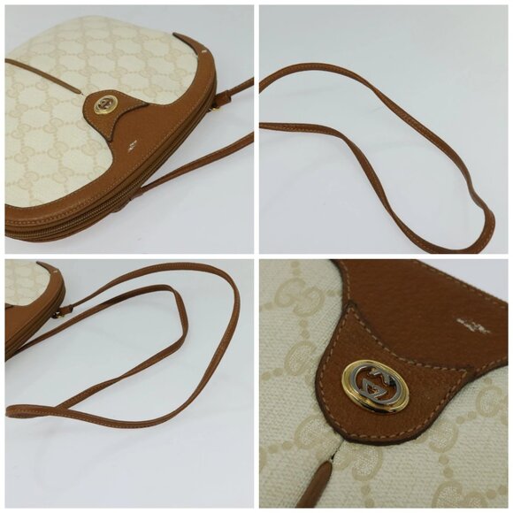 GUCCI GG Supreme Shoulder Bag PVC White Gold 904 02 047 Auth BA3348 - Picture 16 of 16